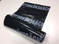 Sopsäck Svart 125L 80my "Storkökssäck" WashTek 120st